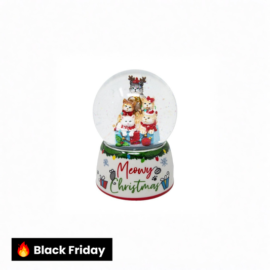 Globo de neve de gato "Meowy Christmas"