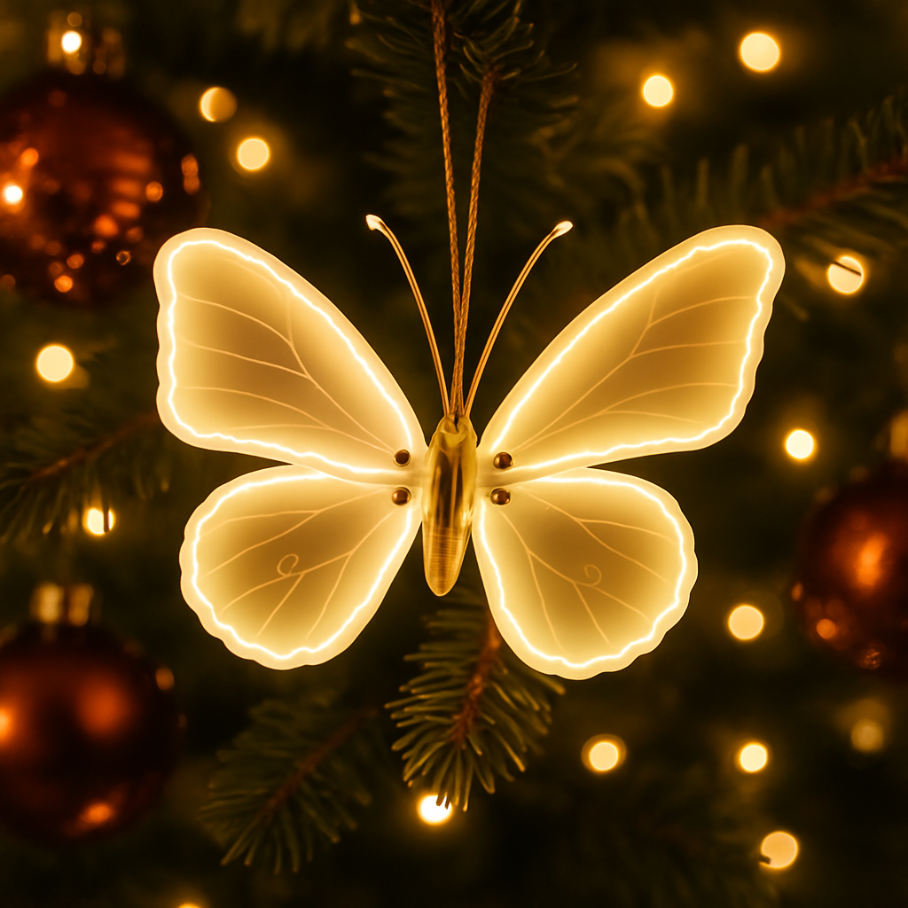 Borboleta Iluminada com LED e Movimento + Cabo Extensor