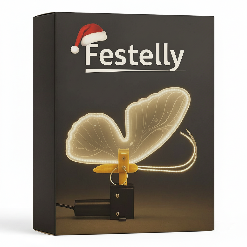 Borboleta Iluminada com LED e Movimento + Cabo Extensor